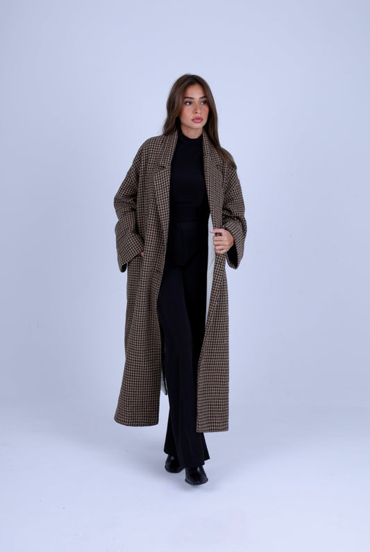 The Houndstooth Wool Coat