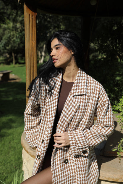 The Classic Houndstooth Coat
