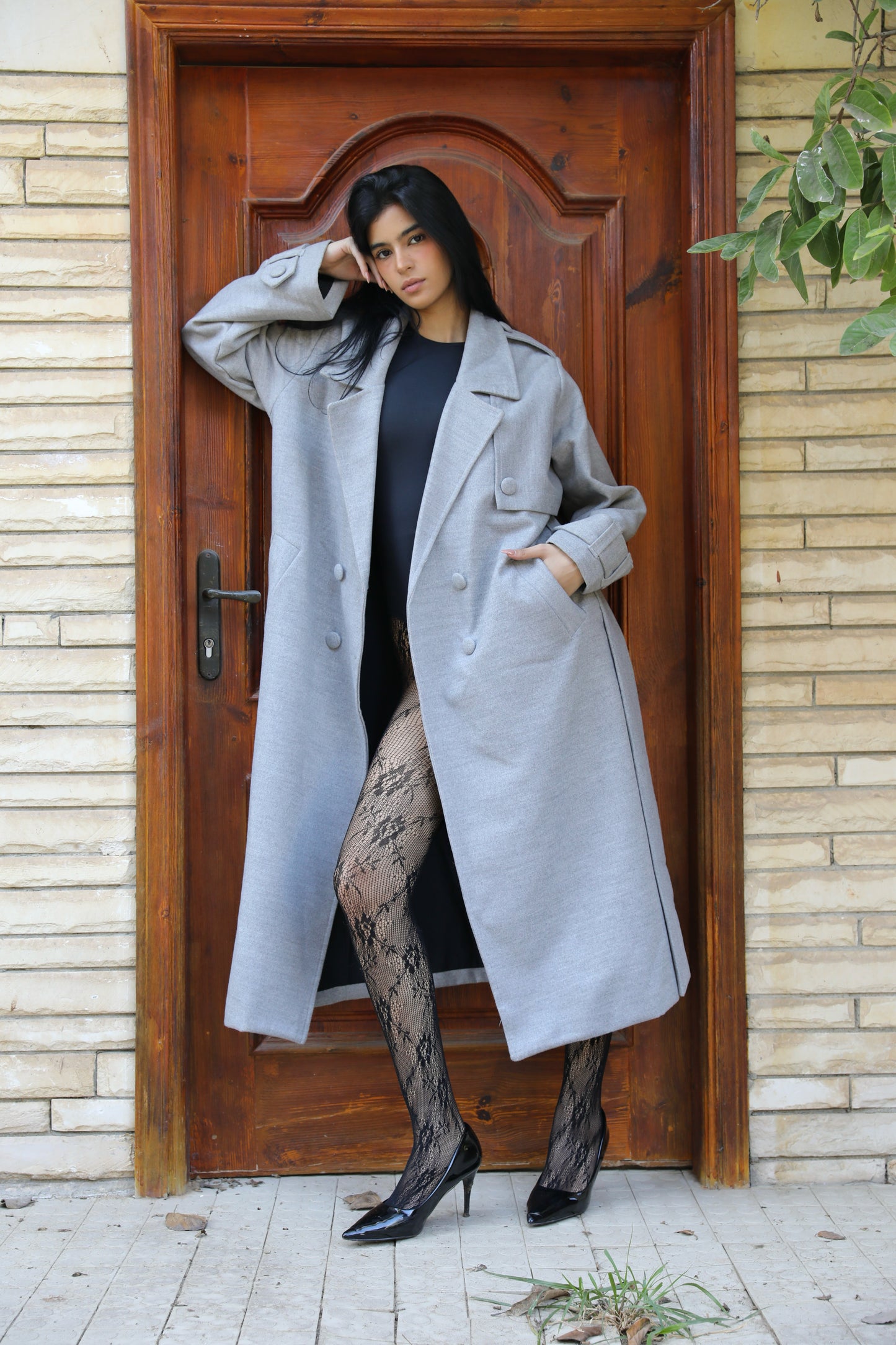The Oversized Wool Double-Breasted Coat