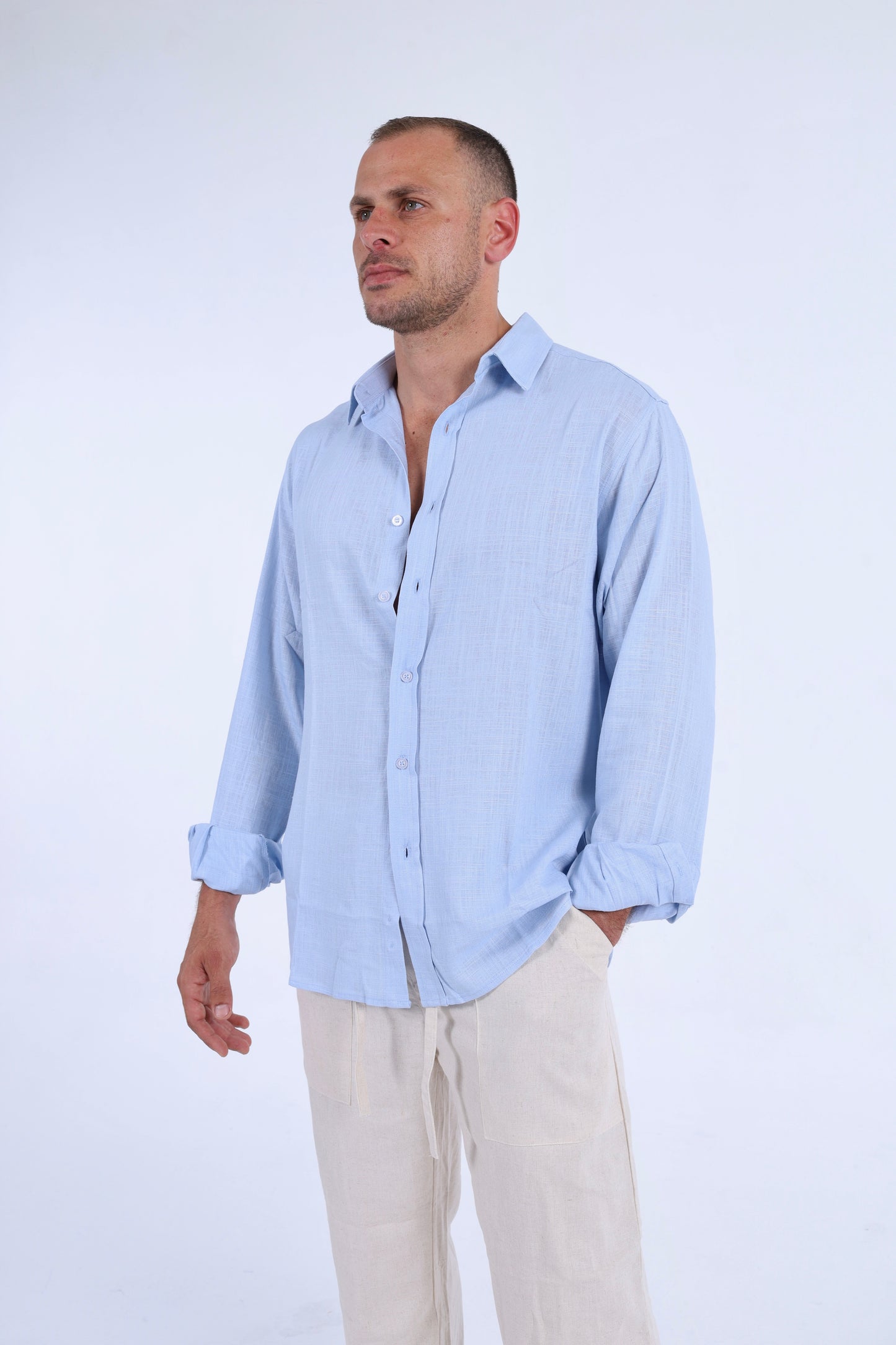 Blue Linen Shirt